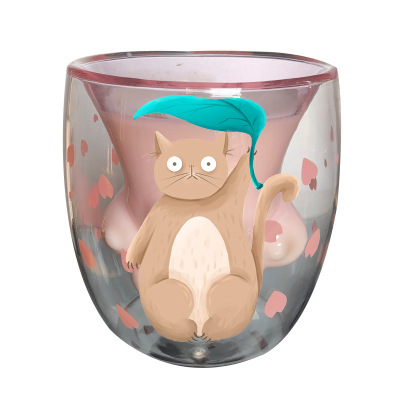 Crystal glass cat claw cup creative fashion personality web celebrity cat claw cup manufacturers wholesale adequate supply