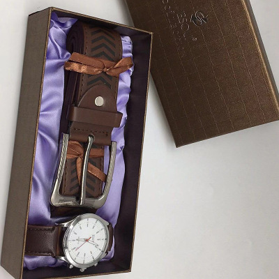 Manufacturers direct wholesale gift sets fashion men quartz watch belt storage display box glasses gift box