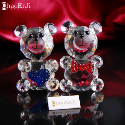 Manufacturers supply crystal classic fashion Venice bear creative home crafts gift small pieces
