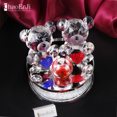 Manufacturers direct crystal crafts bear decoration creative home office fashion gifts to girlfriend