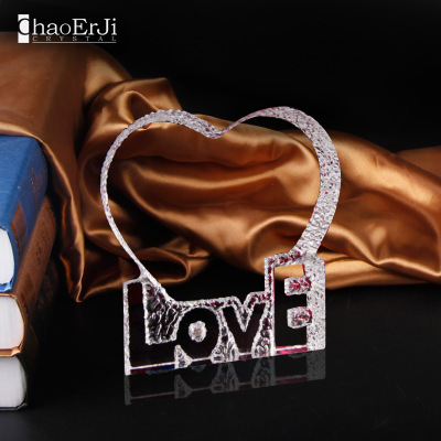Manufacturer direct shot love crystal handicraft iceberg medal decoration inside 3 d carved words to map custom logo
