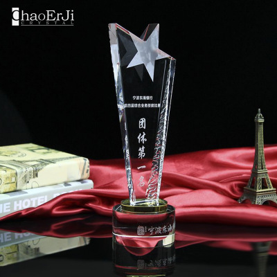 Wholesale boutique crystal trophy decoration customized enterprise staff honor medal gifts classmates party souvenirs