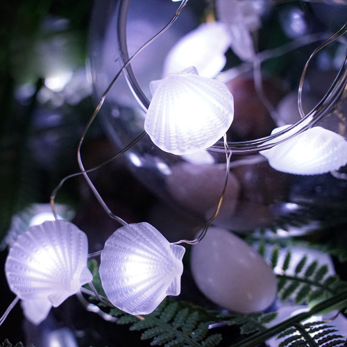 foreign trade special for 20.19 million holy festival new shell lighting chain transparent waterproof battery box remote control copper wire color light string