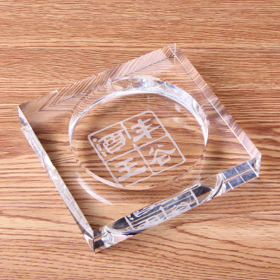 Creative square crystal ashtray fashion customized logo customized limited quantity special promotion is now issued