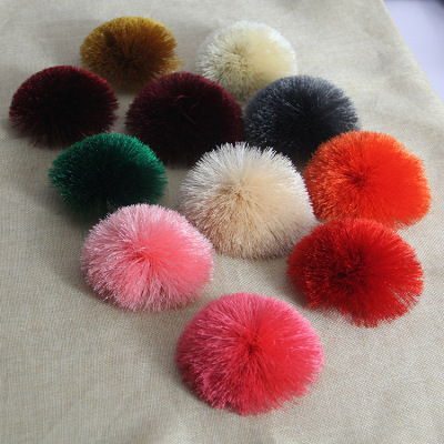 Popular Fur Ball Tassel Polyester Embroidery Thread DIY Shoe Ornament Accessories Fur Ball Tassel Factory Wholesale Spot Supply