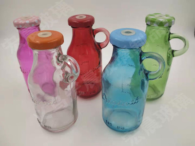 Manufacturers direct graduated handle bottle glass beverage bottle glass bottle bottle