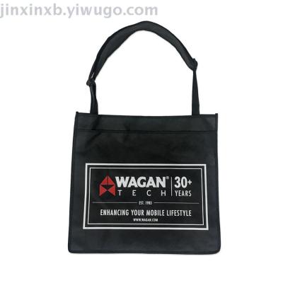 Black Bag Non-Woven Bag Monk Bag Non-Woven Fabric Satchel Laminated Non-Woven Fabric Shoulder Bag