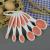 Baking tool with carved 5 PCS rainbow measuring cup flour Baking spoon set