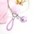 New Korean ball ball key chain creative pink bell pendant personality small shell PU leather rope key chain