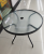 80 cm round glass table leisure garden balcony portable tables and chairs wholesale