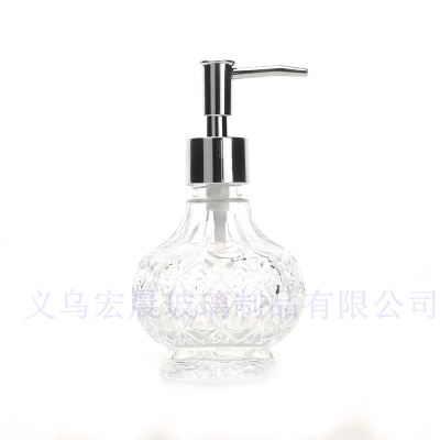 200ml Flower Basket Hand Sanitizer Glass Hand Sanitizer Shower Gel Shampoo Travel Bottle Scented Glass Bottle