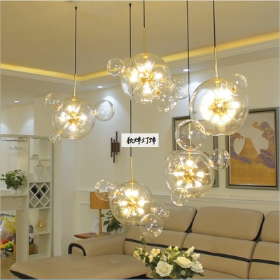 Nordic dining-room individual character originality glass bubble ball lamp is contemporary and contracted sitting room