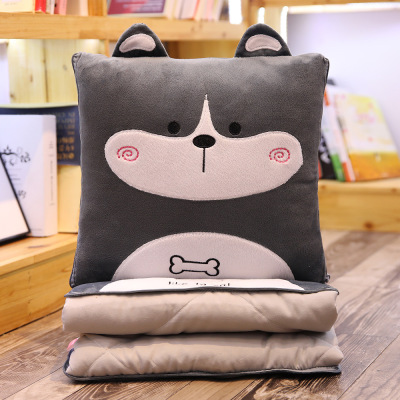 Manufacturers direct cartoon pillow quilt multi-functional office car cushion gifts pillow logo