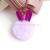 New cute rabbit ear fur ball key chain creative reflective laser long ear pendant gift customization