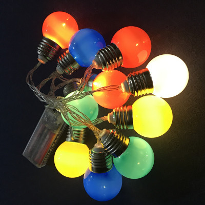 Colorful ball battery lamp string LED Edison bulb Bulb Colorful set of colorful plastic Euramerican heat