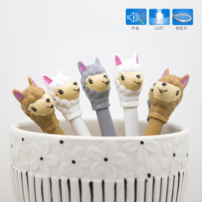 Yongyi Office Supplies Led Sound Luminous Pen Multi-Function Alpaca Electronic Pen Creative Gifts & Crafts Factory Direct