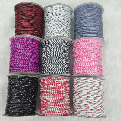 3.0 two-color Korean wax line hand-woven bracelet necklace rope diy accessories accessories flat wax line