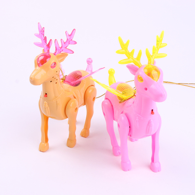 Web celebrity hot style electric lead deer light will run toys to push toys wechat business gift toys for children