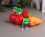 Yongyi Emulational Fruit LED Light Keychain Luminous Sound Creative Cherry Cactus Carrot Gift