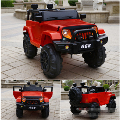 New children's electric car four-wheel remote control car can sit on the suv children's toy car can export wholesale