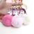 Hot style cartoon cute sequins unicorn fur ball key chain pendant creative promotional gifts