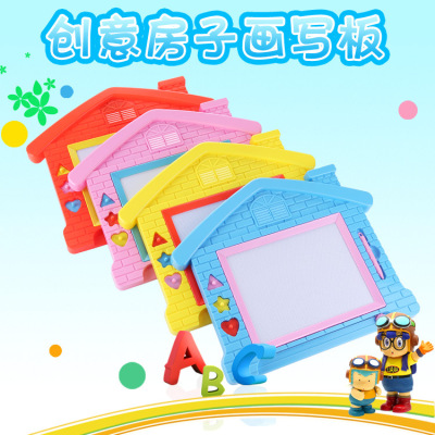 Factory Direct Sales Creative Style Cartoon House Magnetic Drawing Board Children's Educational Drawing Board Wholesale