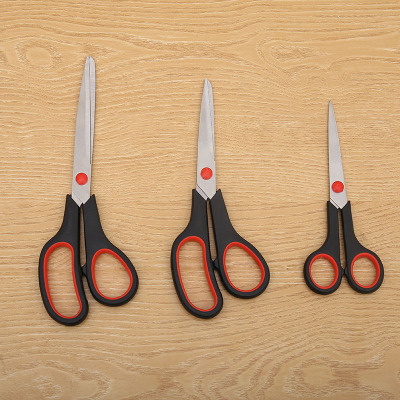 5.5 \\\"1.2 thickness rubber plastic office scissors beauty scissors students scissors with packaging manufacturers wholesale