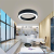 Circular led office chandelier simple modern meeting room hanging wire lamp bar dining room classroom lighting