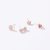 925 Silver Needle Small Exquisite 4-Piece Set Micro Inlaid Zircon Love Heart Flowers Bow Crown Stud Earring Girly Heart-Shaped Earrings