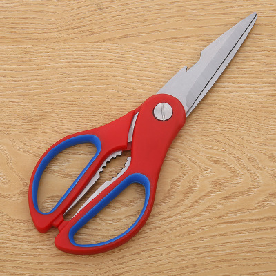 Manufacturers direct multifunctional kitchen scissors household scissors clip walnut to open a bottle of wine to sample custom