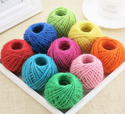 Colored Hemp Rope 1.5-2mm DIY Handmade Retro Style Hemp Rope 50 M