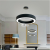 Circular led office chandelier simple modern meeting room hanging wire lamp bar dining room classroom lighting