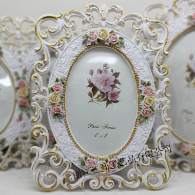[the factory direct sale] supply European 6 inch resin frame carved hollow - out home furnishing wedding decoration