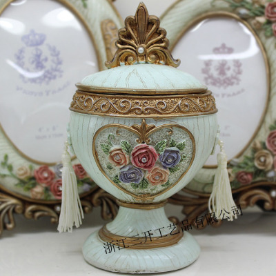 [factory direct sale] European resin jewelry box classical style home furnishing Christmas gifts