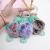 Winter new printing hair ball bag decoration pu hair ball small pendant manufacturers can be customized
