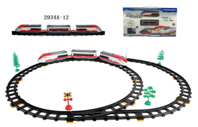 Children electric rail car intelligence assembly toy