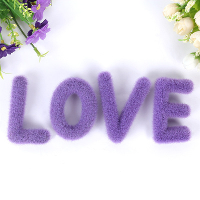 2015 new purple LOVE foam imitation flocking bonsai accessories can be used for bonsai wedding wholesale supply