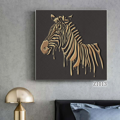 Modern simple living room decorative painting landscape bedroom bedside painting dining room hotel Nordic style mural horse head oil painting