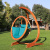 Outdoor swing chair balcony leisure hanging chair courtyard garden cradle chair adult solid wood hanging basket chair