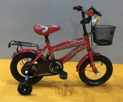 Polka dot children's leho bike iron wheel with luxury back seat basket