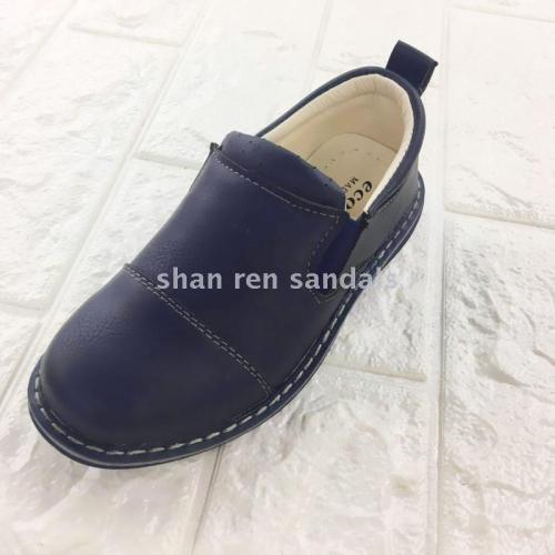 leather shoes male student shoes spring and autumn female slip-on casual lazy breathable leather shoes flat heel student leather shoes