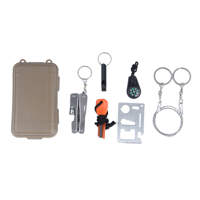 Outdoor medium life box multi-function tool camping life equipment medical lighting and heating tool box