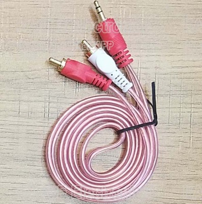 AV cable 3.5 to 2RCA Transparent