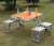 Aluminum table suit casual walking in the garden   table suit easy to carry