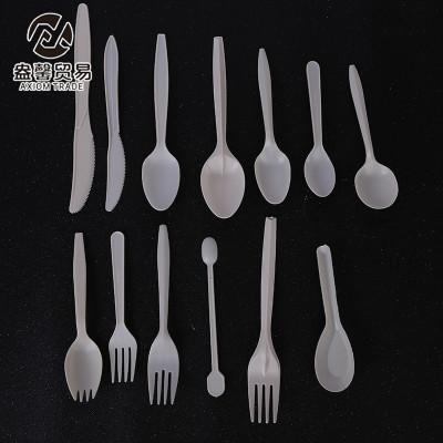 Disposable Fork High-Grade Spork for Western-Style Food Thickened Soup Spoon Plastic Takeaway Pizza Salad Packing Fork Wholesale
