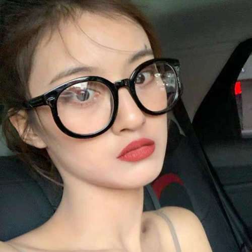Black Plain Glasses Transparent Net Red Same Myopia Glasses Frame Female Computer Eye Protection Retro round Arrow Glasses Frame