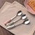 Ceramic handle stainless steel household spoon, coffee spoon, cherry blossom put the pattern on the ice spoon, high - end fashion gift spoon