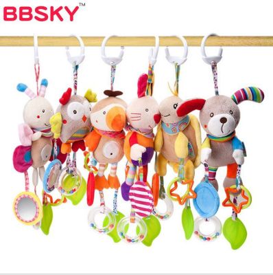 Bbsky cartoon animal figurines lathes hanging tooth gel comfort plush toys