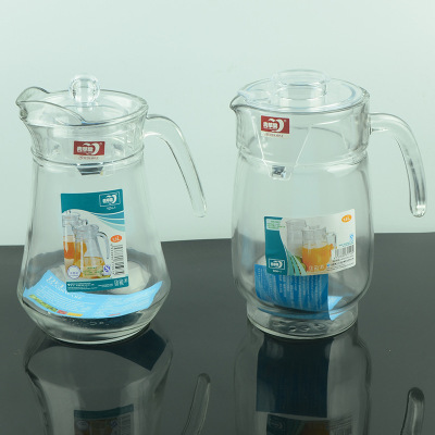 Manufacturer wholesale duck mouth pot large capacity glass cold kettle thickened heat-resistant transparent juice pot new pot