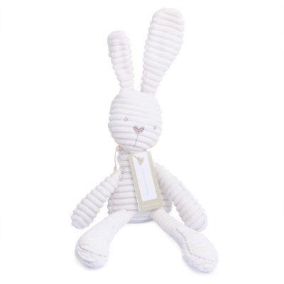 Coral corduroy comfort rabbit plush puzzle toy lathe hanging